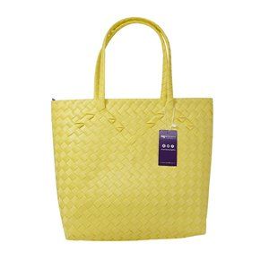 Misenka Handicrafts Philippine Bayong Sunshine Yellow Go with Zipper Bag